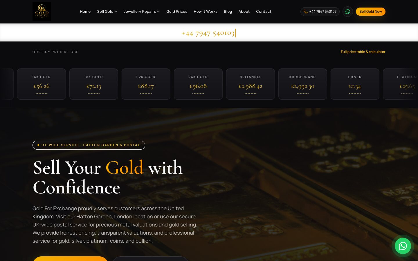 Gold for Exchange